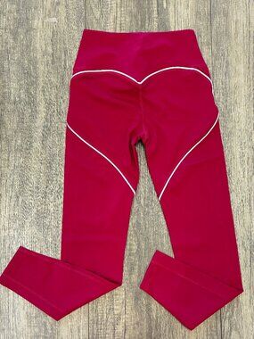Heart of Love Leggings- Deep Red